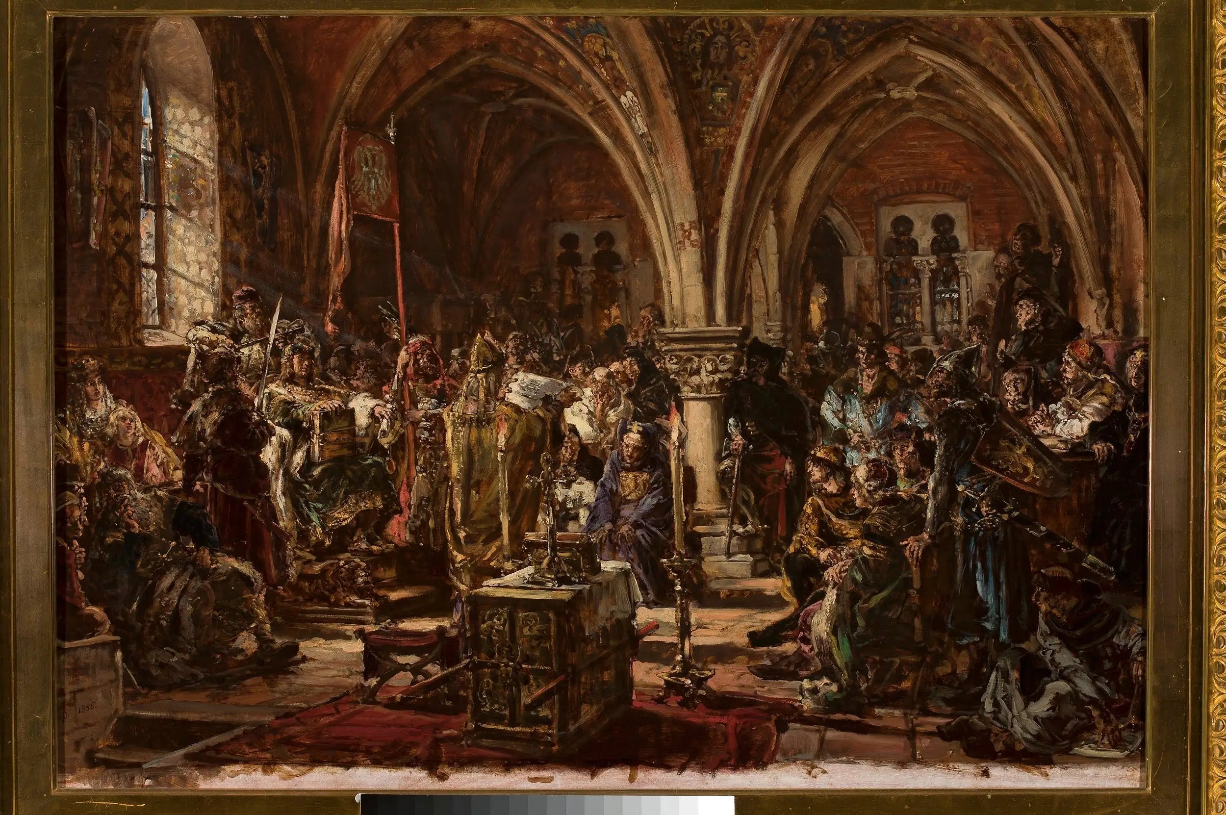 Le premier Parlement de Łęczyca de la série « Histoire de la civilisation en Pologne » - Jan Matejko - Alpha