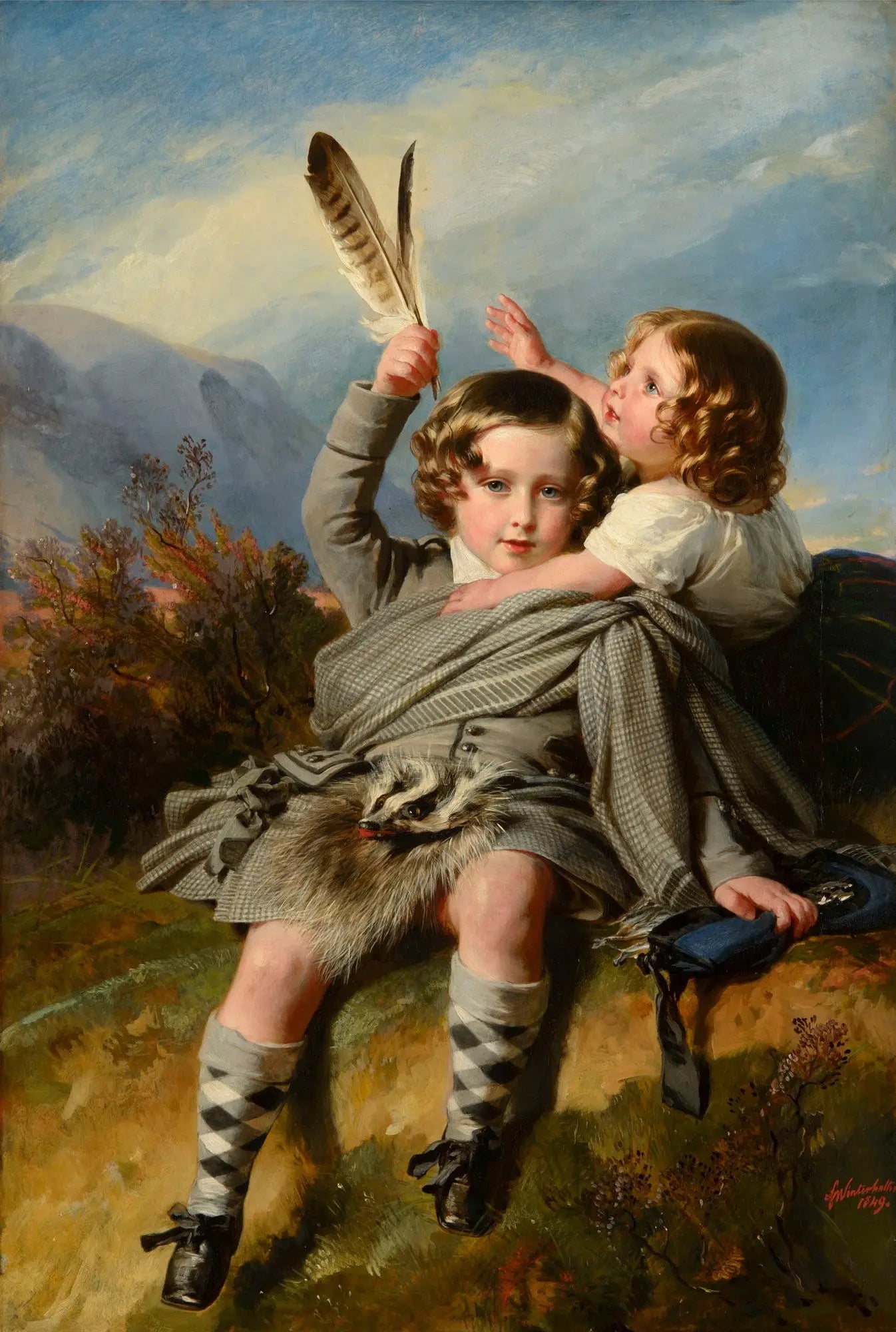 Le prince Alfred et la princesse Helena - Franz Xaver Winterhalter image 1 reproduction d’œuvre d’art à l’huile