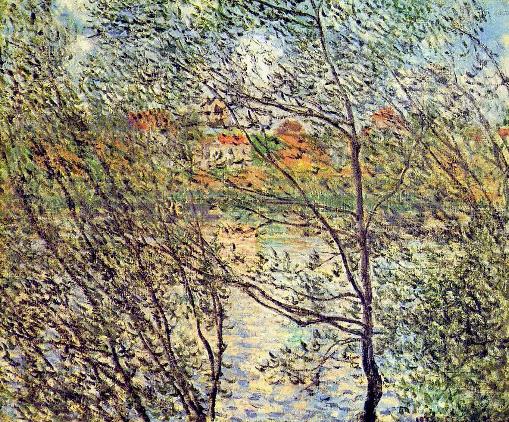 Le printemps à travers les branches - Claude Monet image 1 copie de tableau peinte à la main