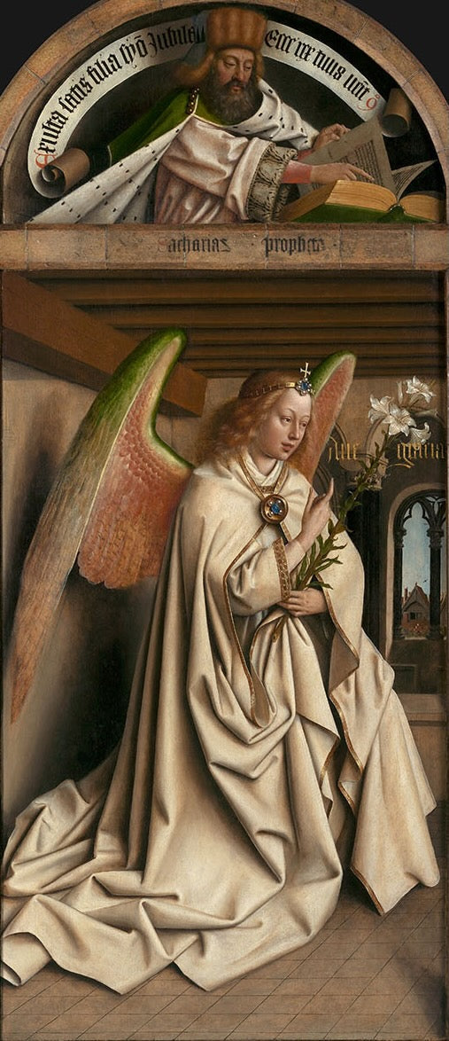 ศาสดาเศคาริยาห์ ; เทวดาแห่งการประกาศข่าวดี - Hubert van Eyck