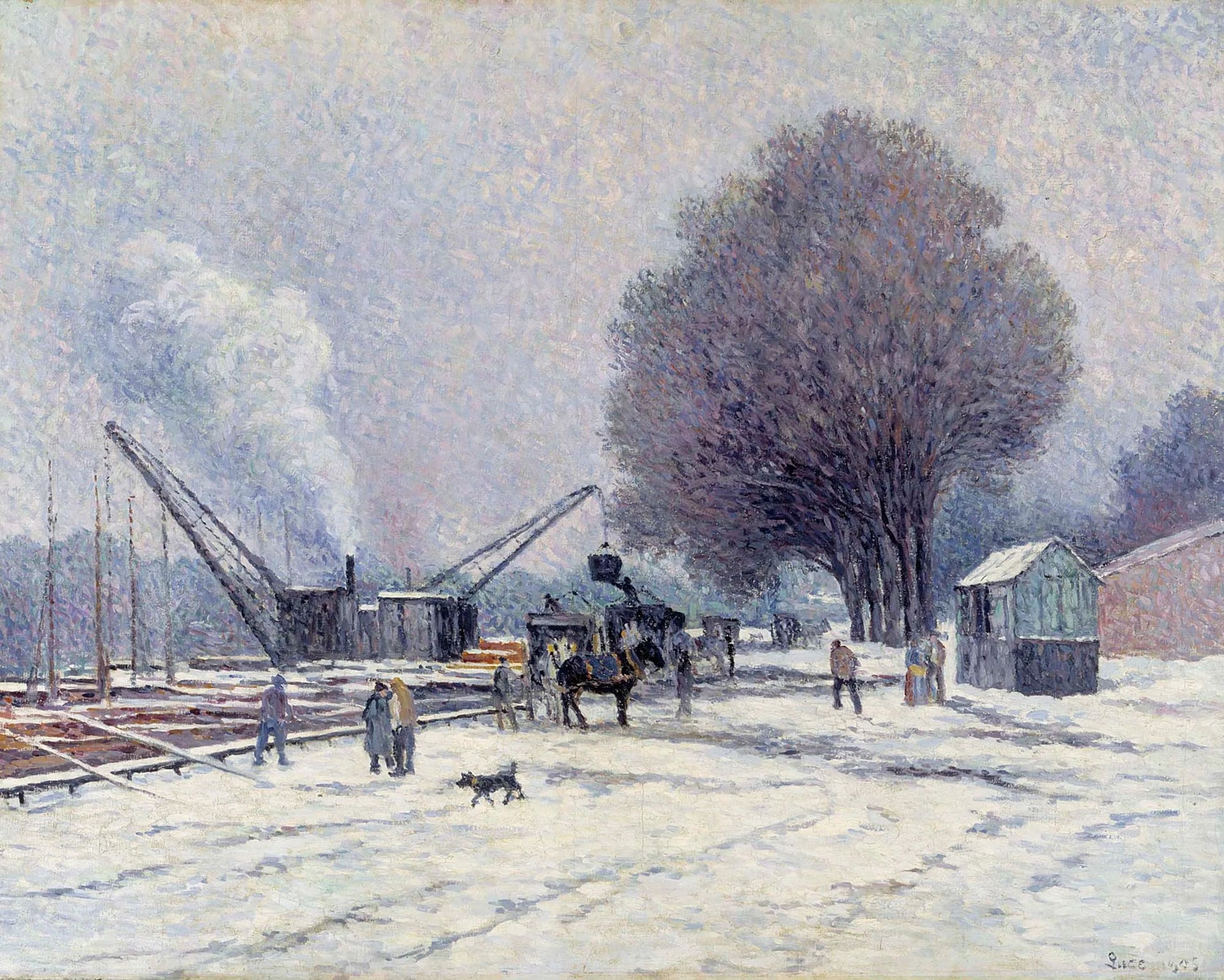 Le quai de Boulogne - Maximilien Luce image 1 reproduction de peinture à l’huile