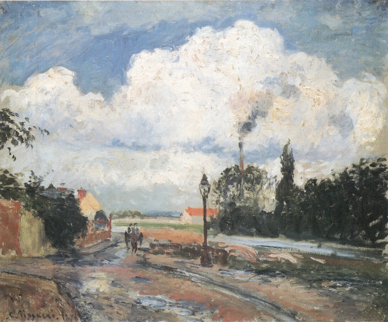 ท่าเรือ Pothuis ที่ Pontoise หลังฝน - Camille Pissarro