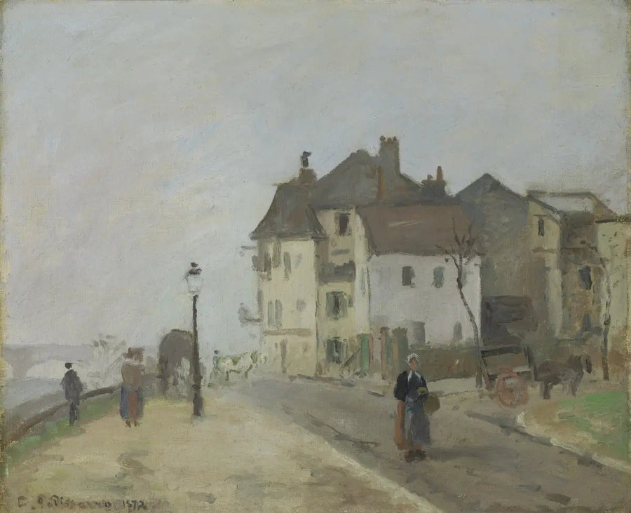 ท่าเรือของ Pothuis ที่ Pontoise - Camille Pissarro