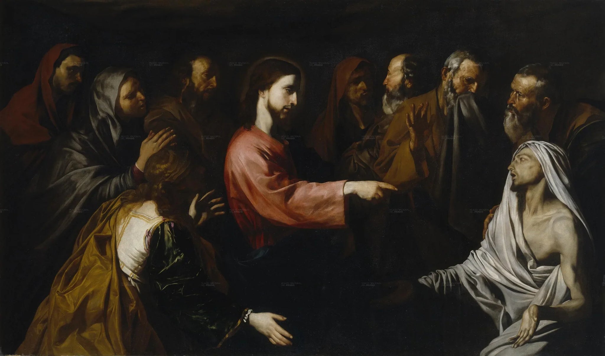 Le Relèvement de Lazare - Jusepe de Ribera image 1 reproduction artisanale de tableau