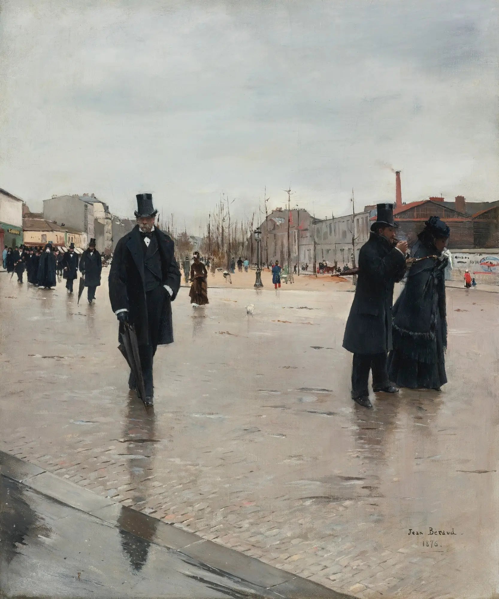 Le Retour de l'enterrement - Jean Béraud image 1 reproduction artisanale de tableau