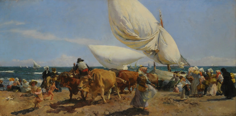 การกลับมาของการตกปลา - Joaquín Sorolla