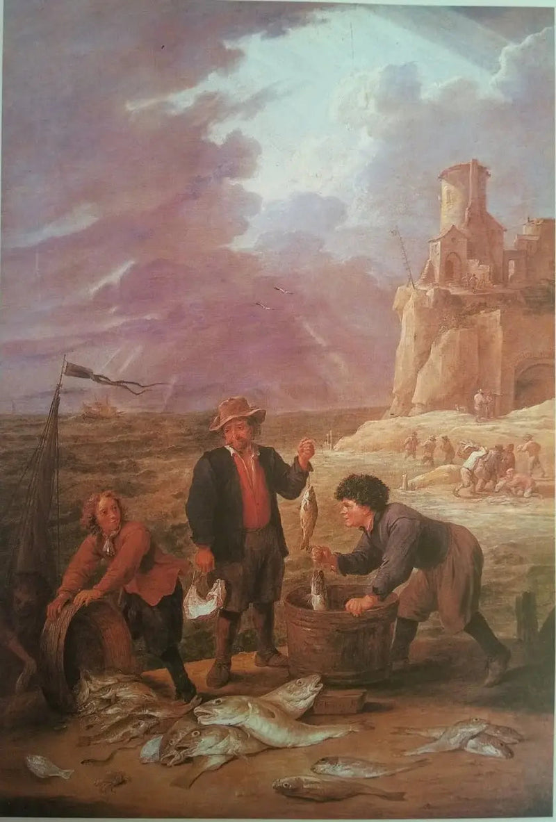 การกลับมาของชาวประมงพร้อมผลจับได้ - David Teniers le Jeune