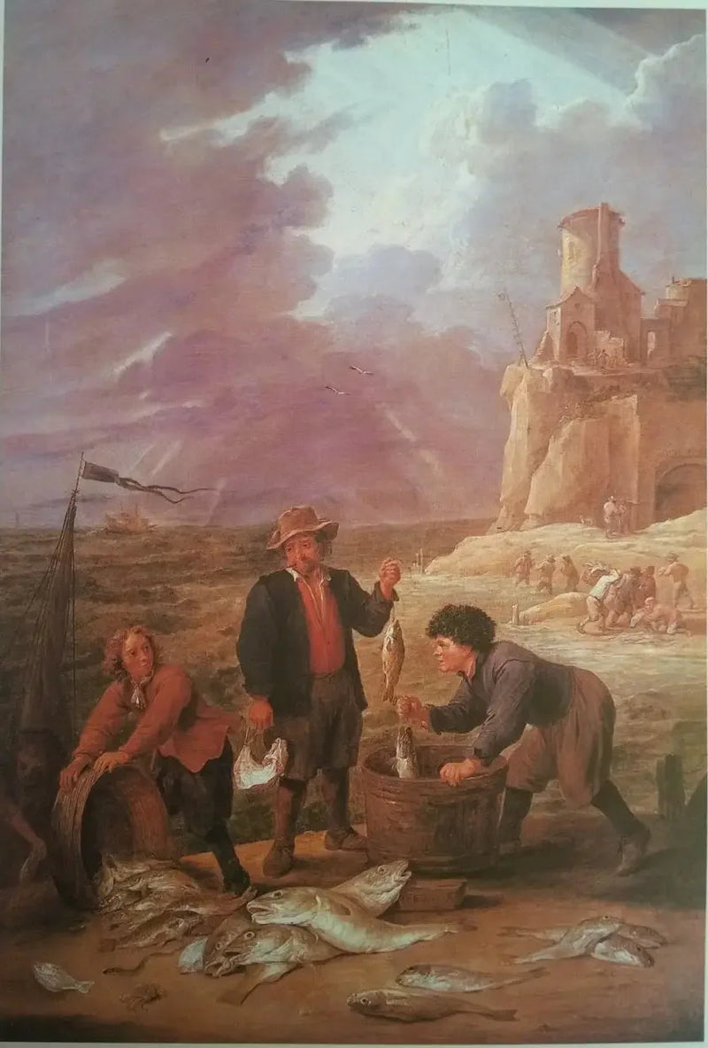 การกลับมาของชาวประมงพร้อมผลจับได้ - David Teniers le Jeune