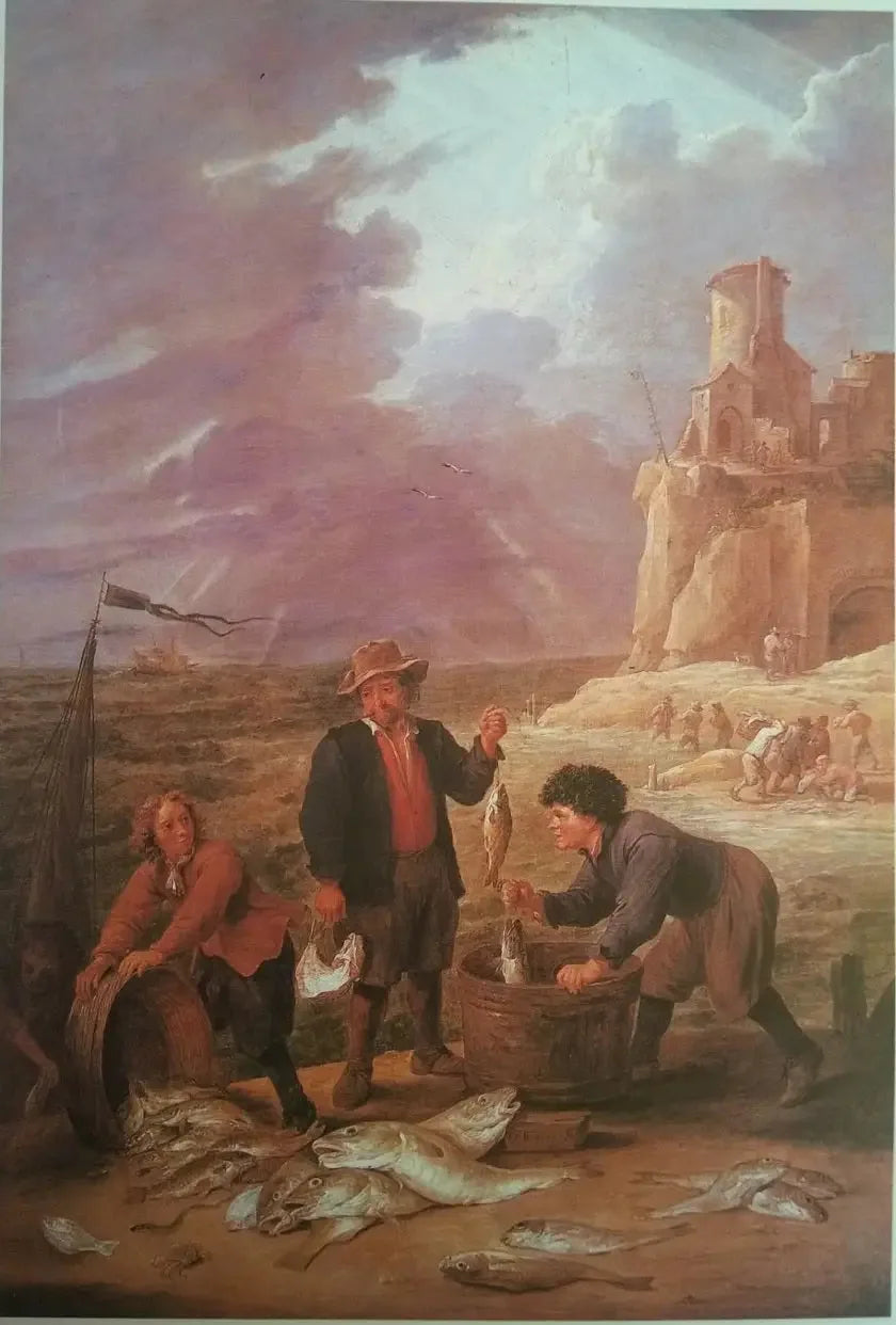 การกลับมาของชาวประมงพร้อมผลจับได้ - David Teniers le Jeune