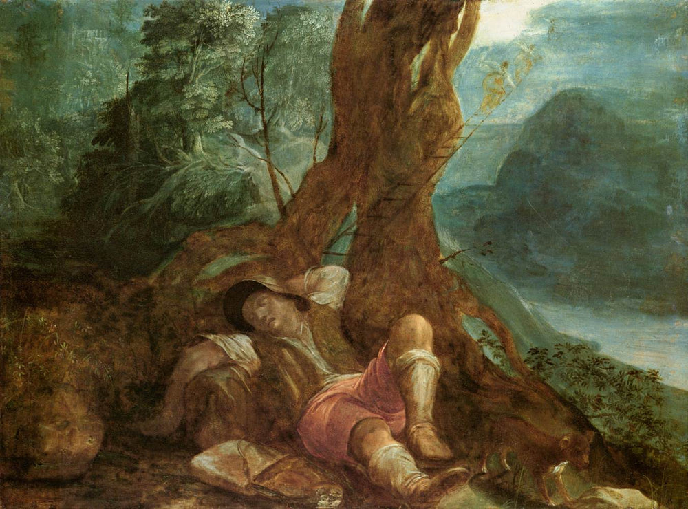 Le rêve de Jacob - Adam Elsheimer image 1 copie de tableau peinte à la main