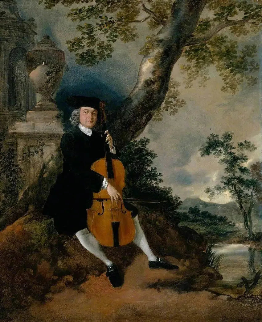 พระ Reverend John Chafy เล่นไวโอลินในทิวทัศน์ - Thomas Gainsborough