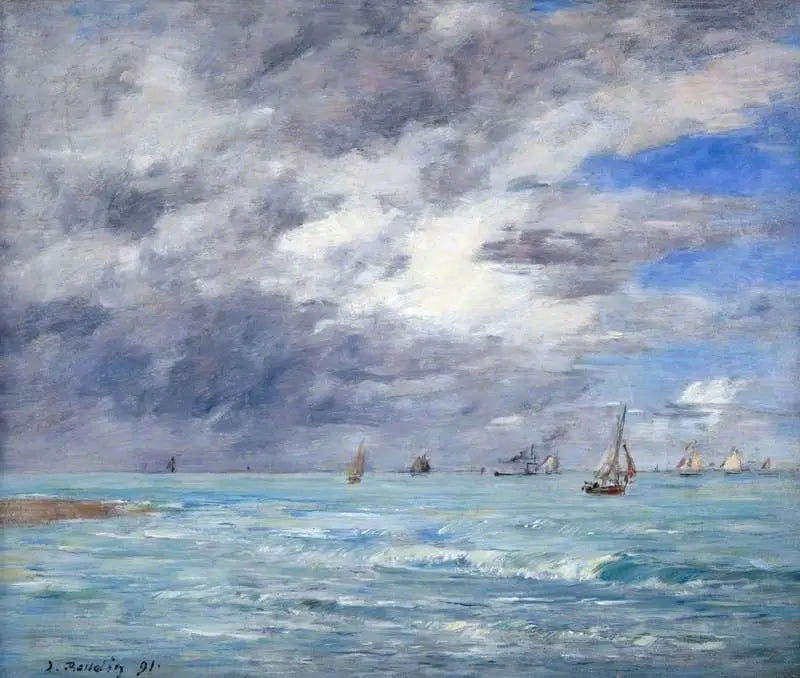 Le rivage à Deauville - Eugène Boudin image 1 copie de tableau peinte à la main