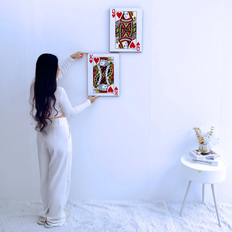 ราชาและราชินีแห่งหัวใจ | 30 x 40 ซม. (x2)