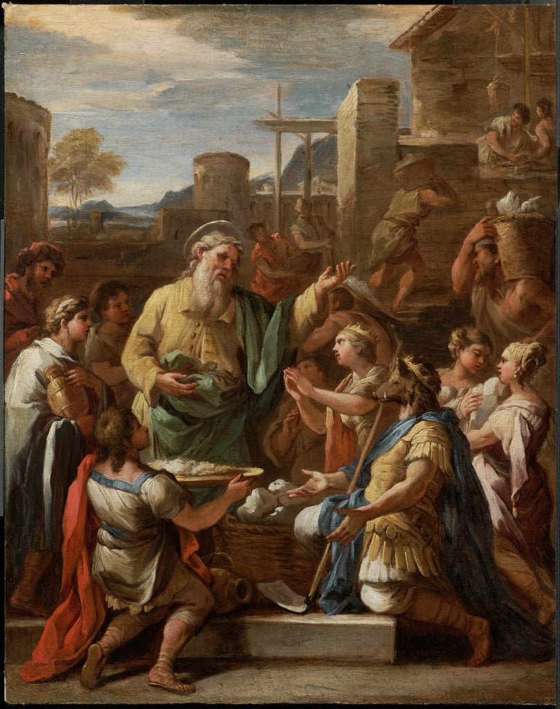 พระราชา Tiridate ต่อหน้าพระอาจารย์ Saint Gregoire ชาวอาร์เมเนีย - Luca Giordano