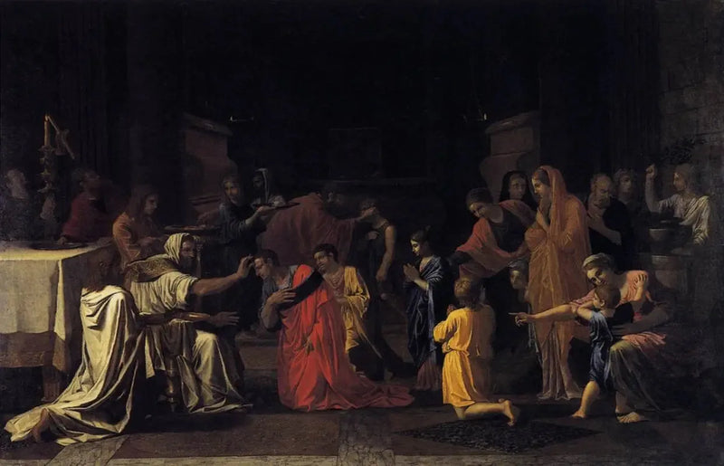 พิธีรับศีลล้างบาป - Nicolas Poussin