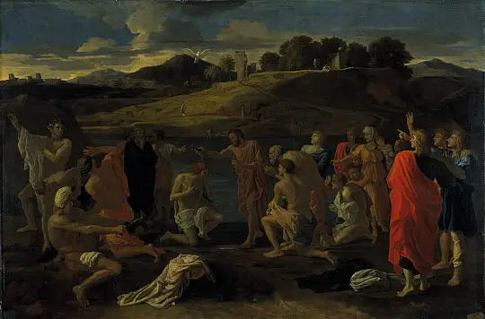 พิธีศีลจุ่มน้ำบัพติศมา - Nicolas Poussin
