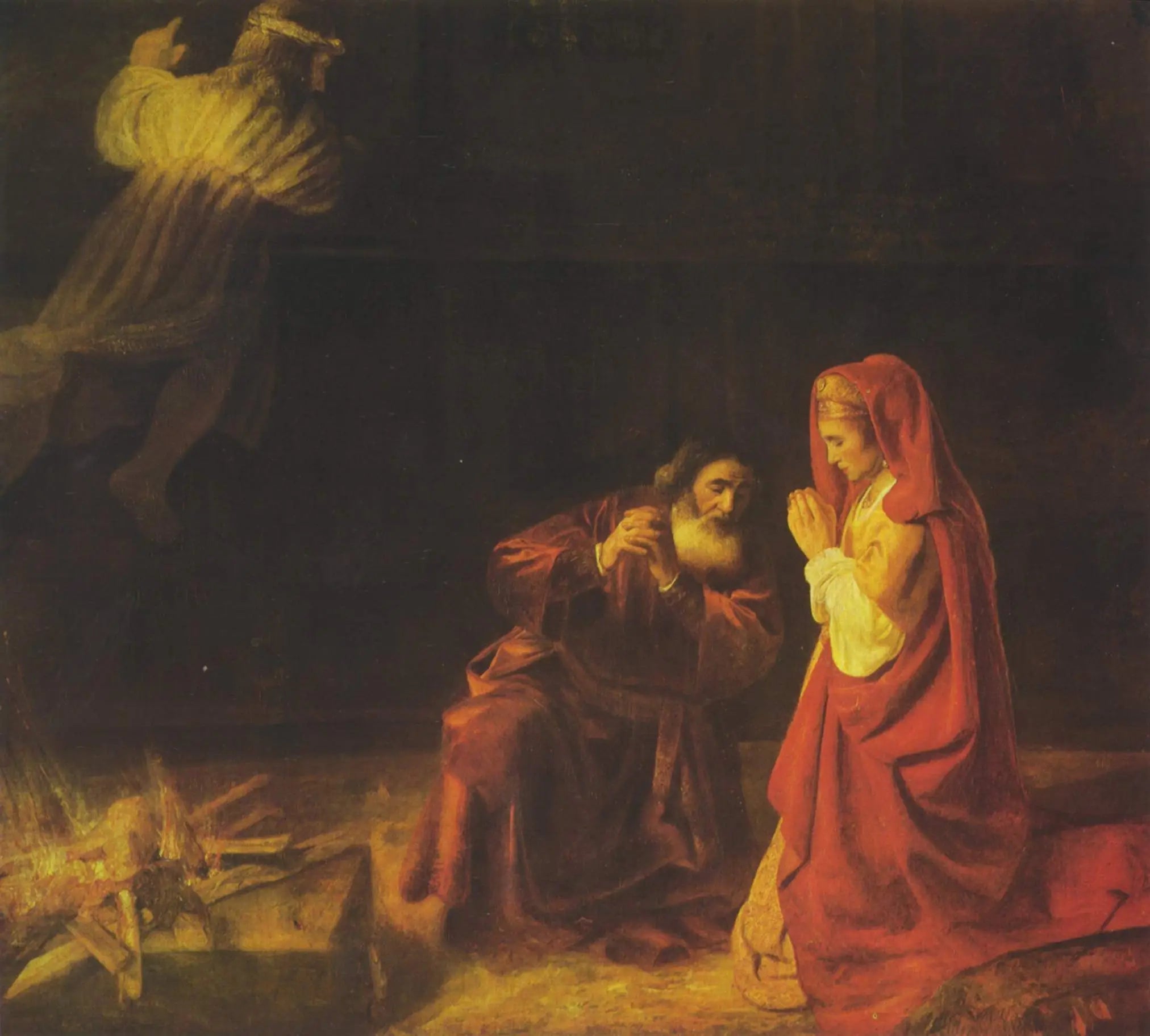 Le sacrifice de Manoah - Rembrandt image 1 reproduction de peinture à l’huile