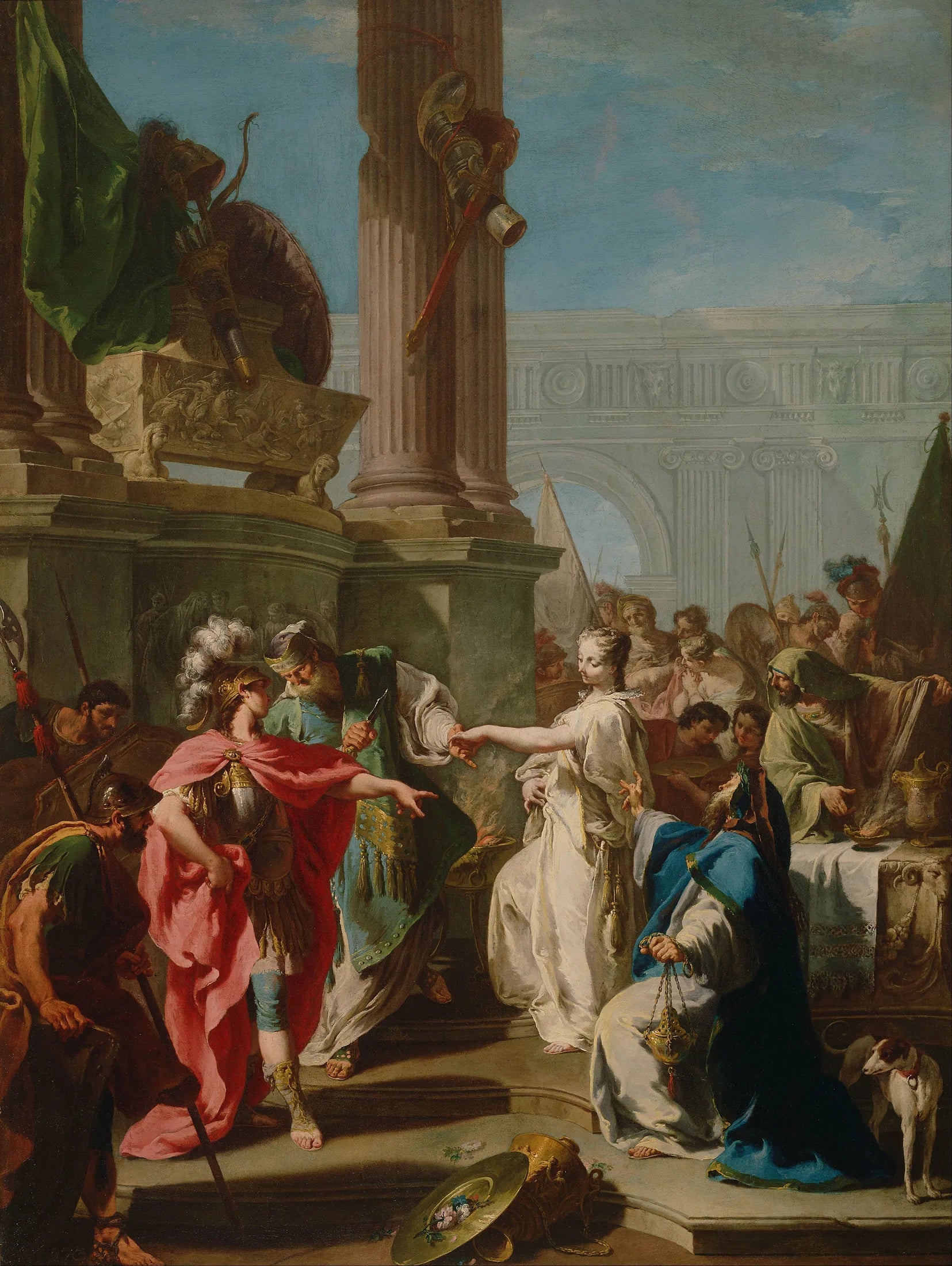 Le sacrifice de Polyxena du Malibu - Giovanni Battista Pittoni image 1 reproduction de peinture à l’huile