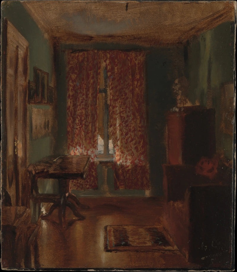 ห้องนั่งเล่นของศิลปินในถนน Ritter - Adolph von Menzel