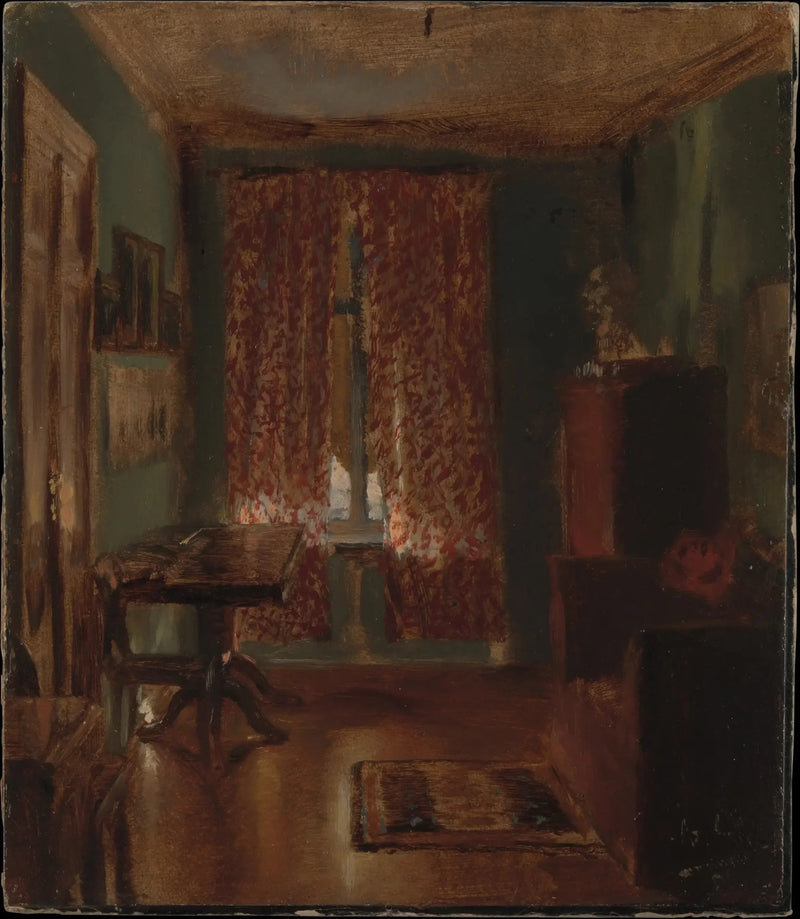 ห้องนั่งเล่นของศิลปินในถนน Ritter - Adolph von Menzel
