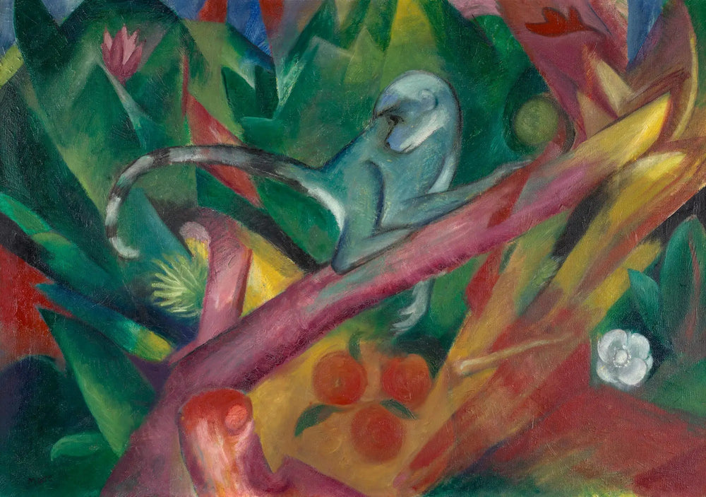 Le Singe - Franz Marc image 1 copie peinte à la main à l’huile