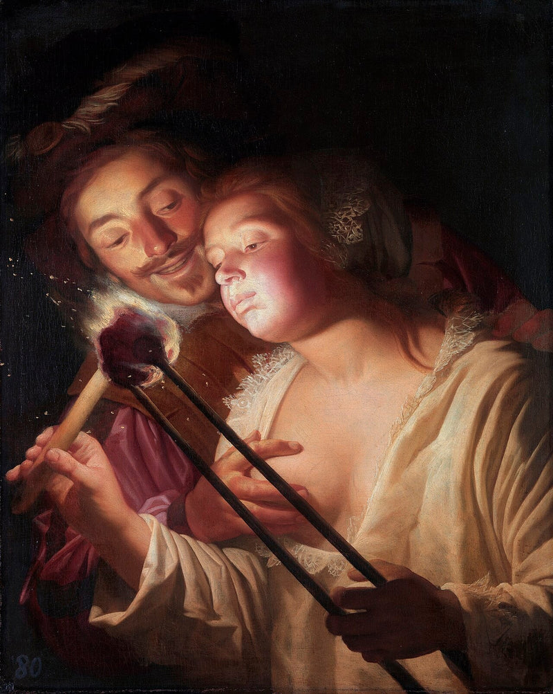 ทหารและเด็กหญิง - Gerrit van Honthorst