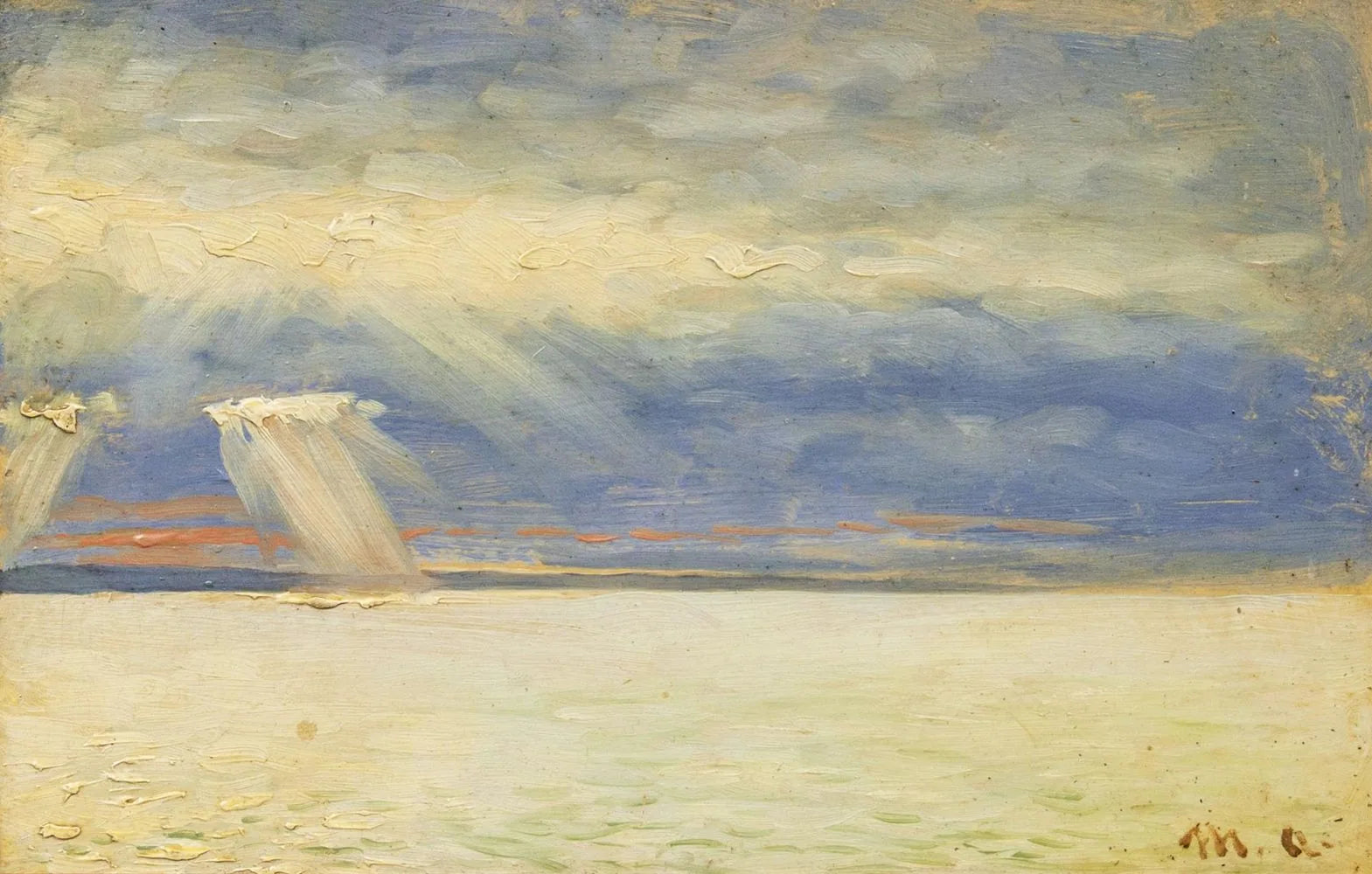 Le soleil perce les nuages. - Michael Peter Ancher image 1 reproduction réalisée par Alpha Reproduction
