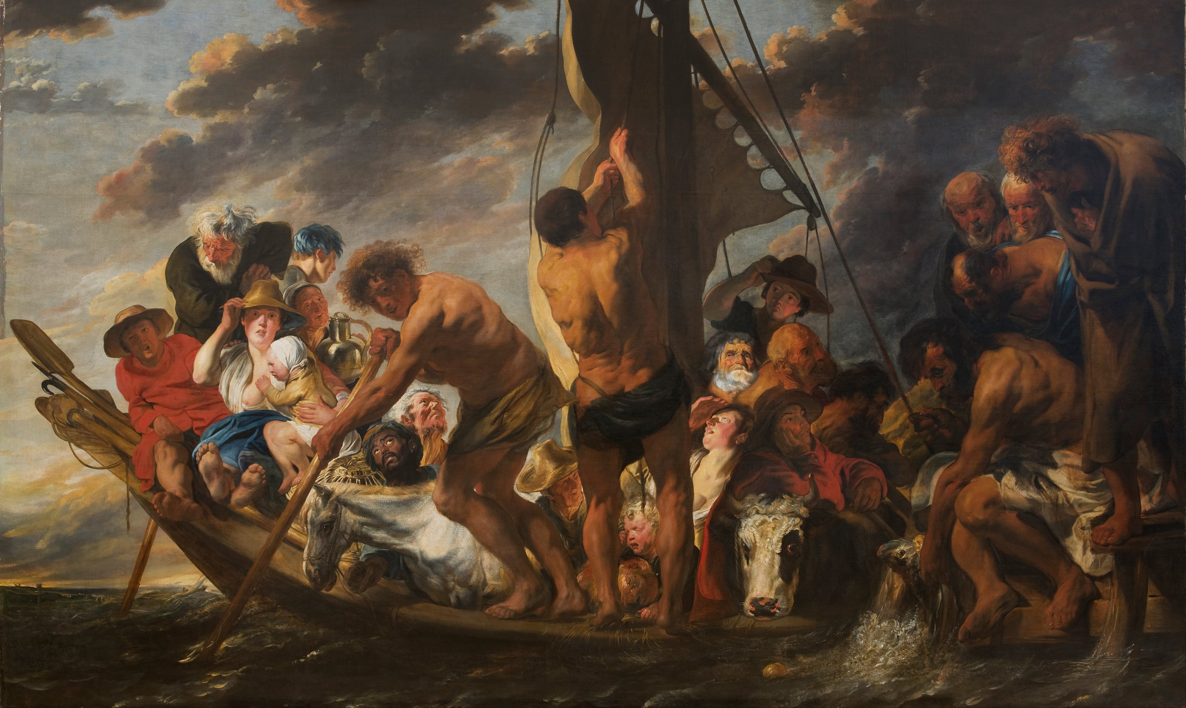 Le statère dans la bouche du poisson. (Ev. Matthieu, chap. 17, verset 27) - Jacob Jordaens image 1 reproduction de peinture à l’huile