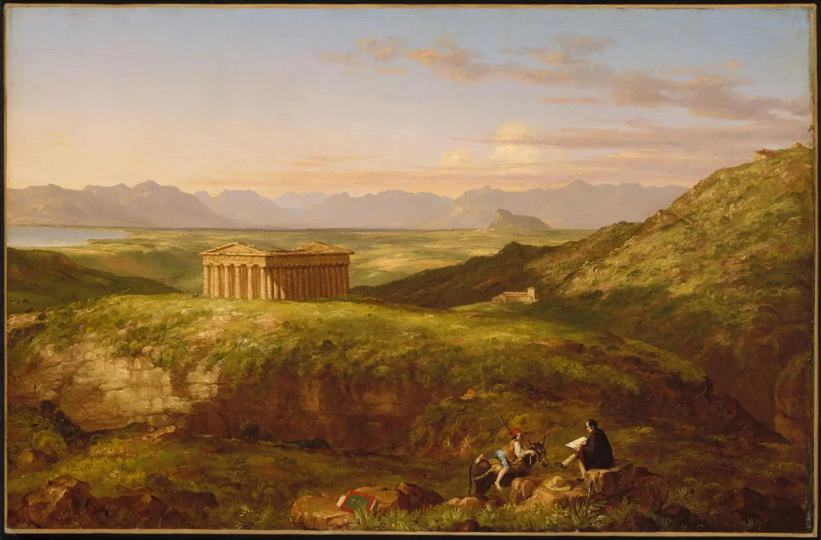 Le Temple de Ségeste avec l’artiste dessinant - Thomas Cole - Alpha Reproduction