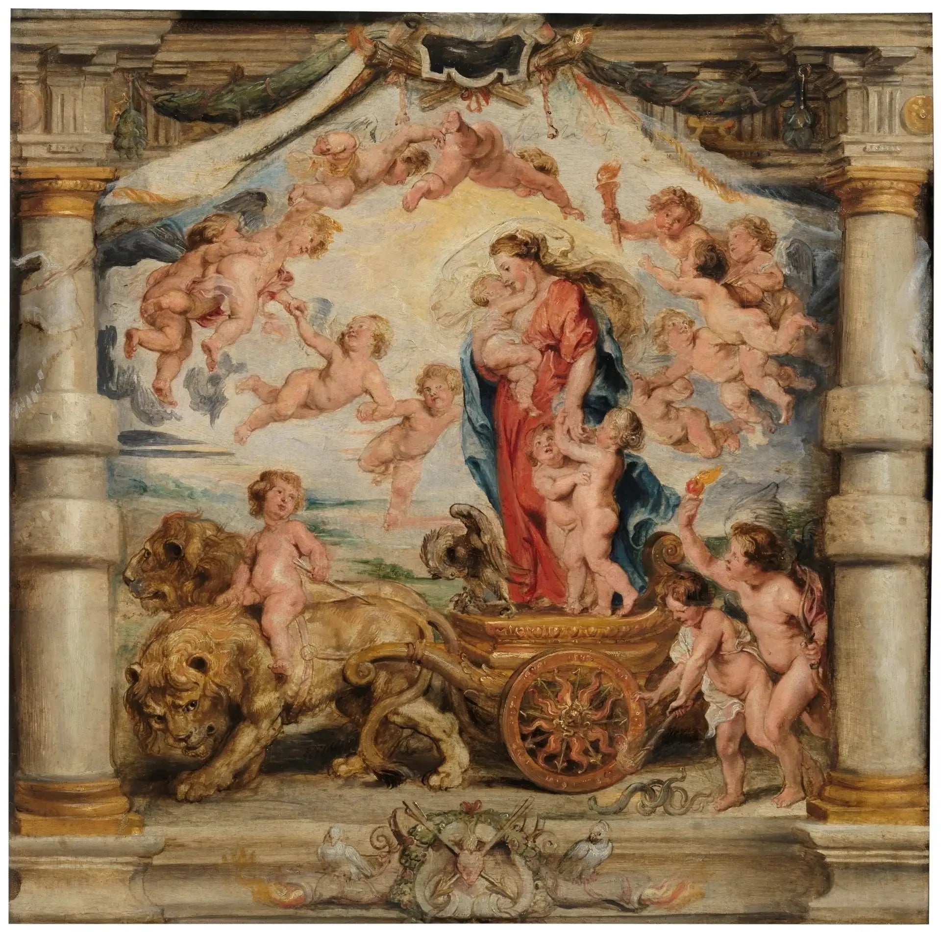 Le triomphe de l'amour divin - Peter Paul Rubens image 1 copie peinte à la main à l’huile