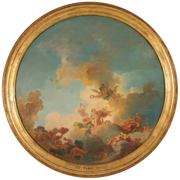 Le Triomphe de Vénus - Jean-Honoré Fragonard image 1 reproduction de peinture à l’huile