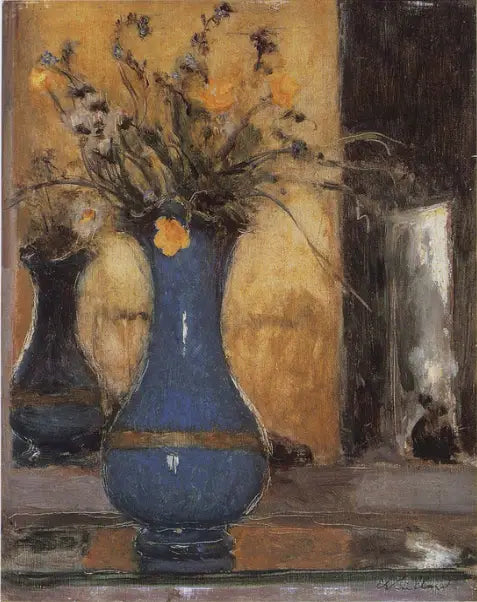 แจกันสีน้ำเงิน - Édouard Vuillard