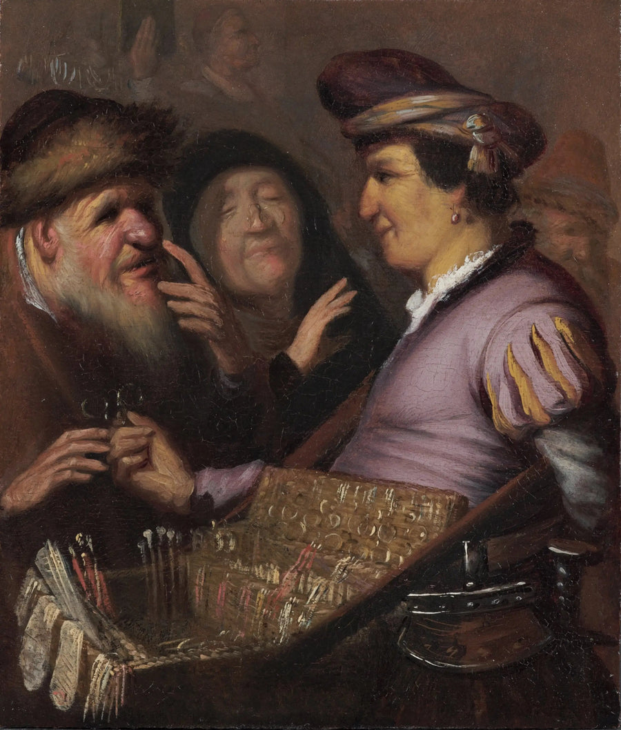 ผู้ขายแว่นตา (พ่อค้าขายแว่นตา, Vue) - Rembrandt