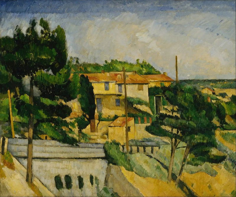 สะพานทางรถไฟที่แอสตัค - Paul Cézanne