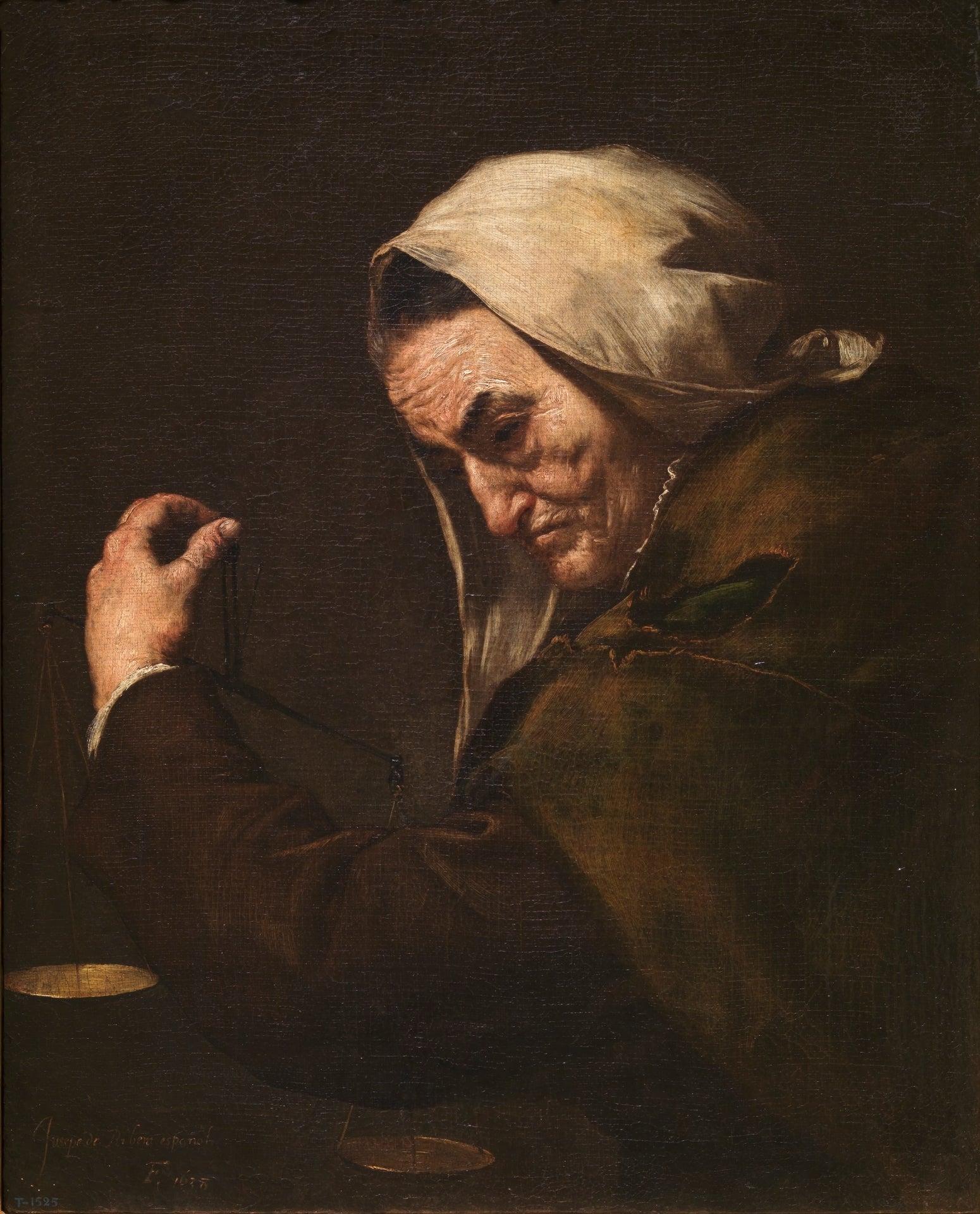 Le vieil usurier - Jusepe de Ribera image 1 copie de tableau peinte à la main