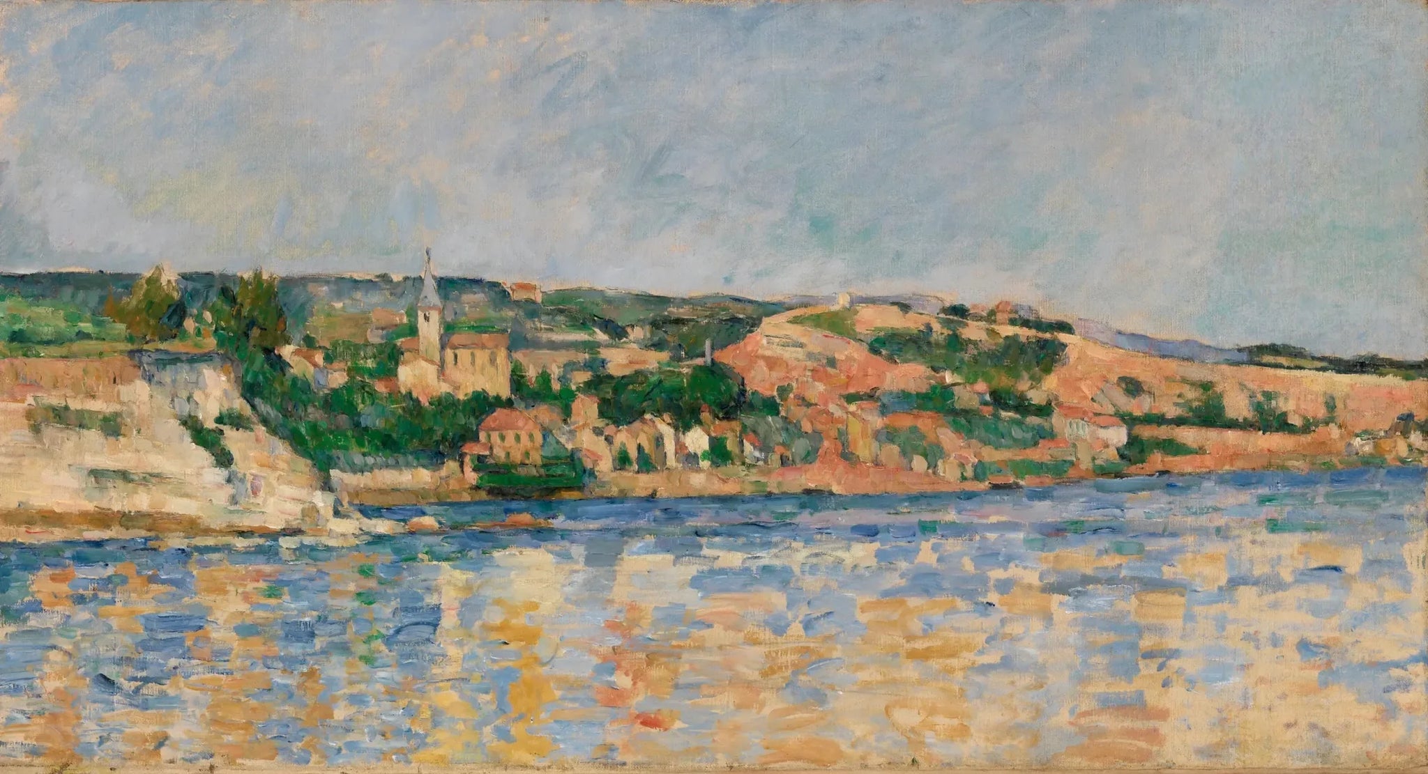 Le village de l'Estaque vu de la mer - Paul Cézanne image 1 copie de tableau peinte à la main