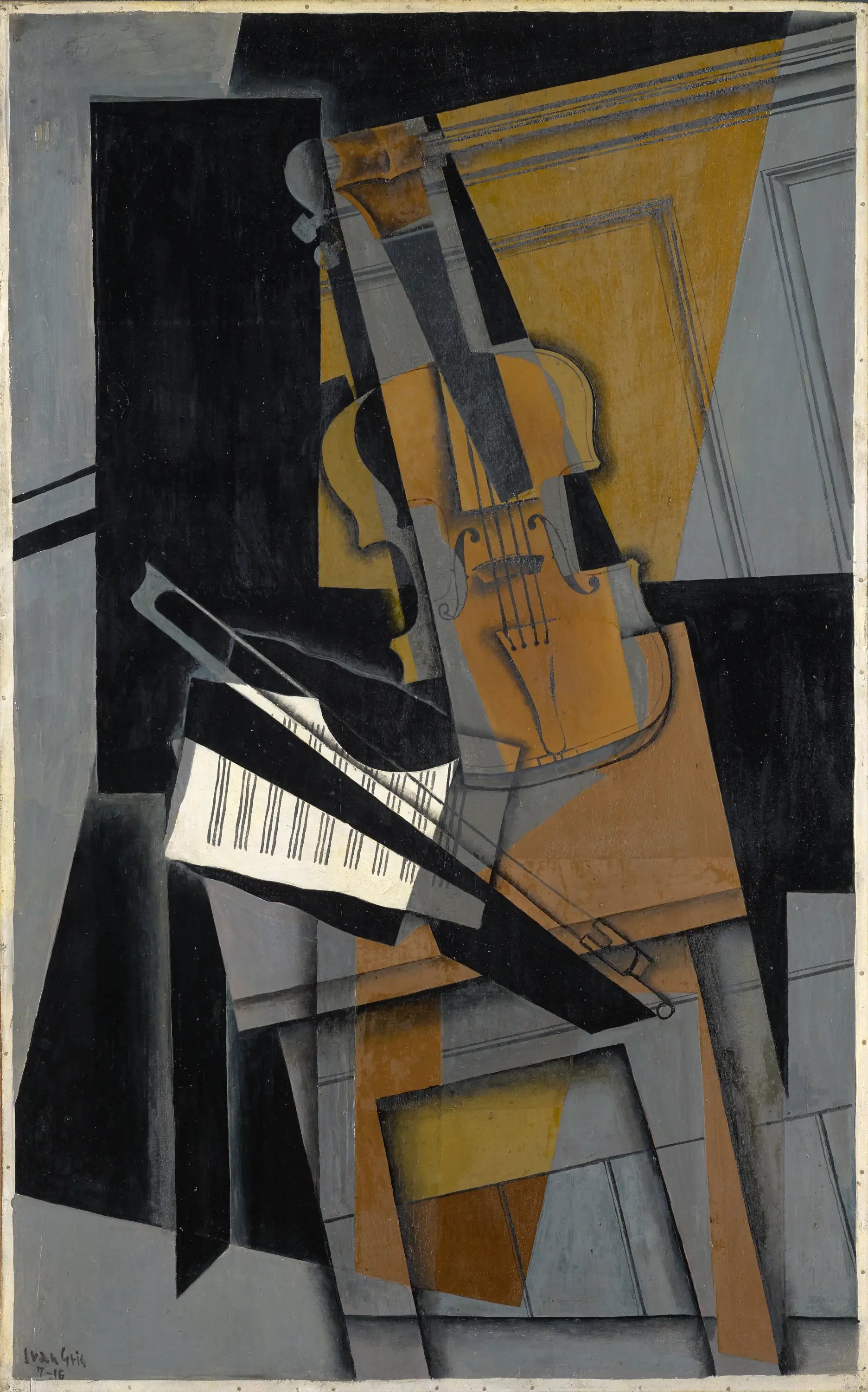 Le Violon - Juan Gris image 1 reproduction artisanale de tableau