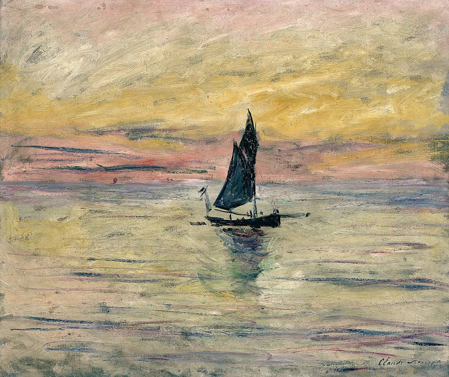 เรือใบ, แสงยามเย็น - Claude Monet