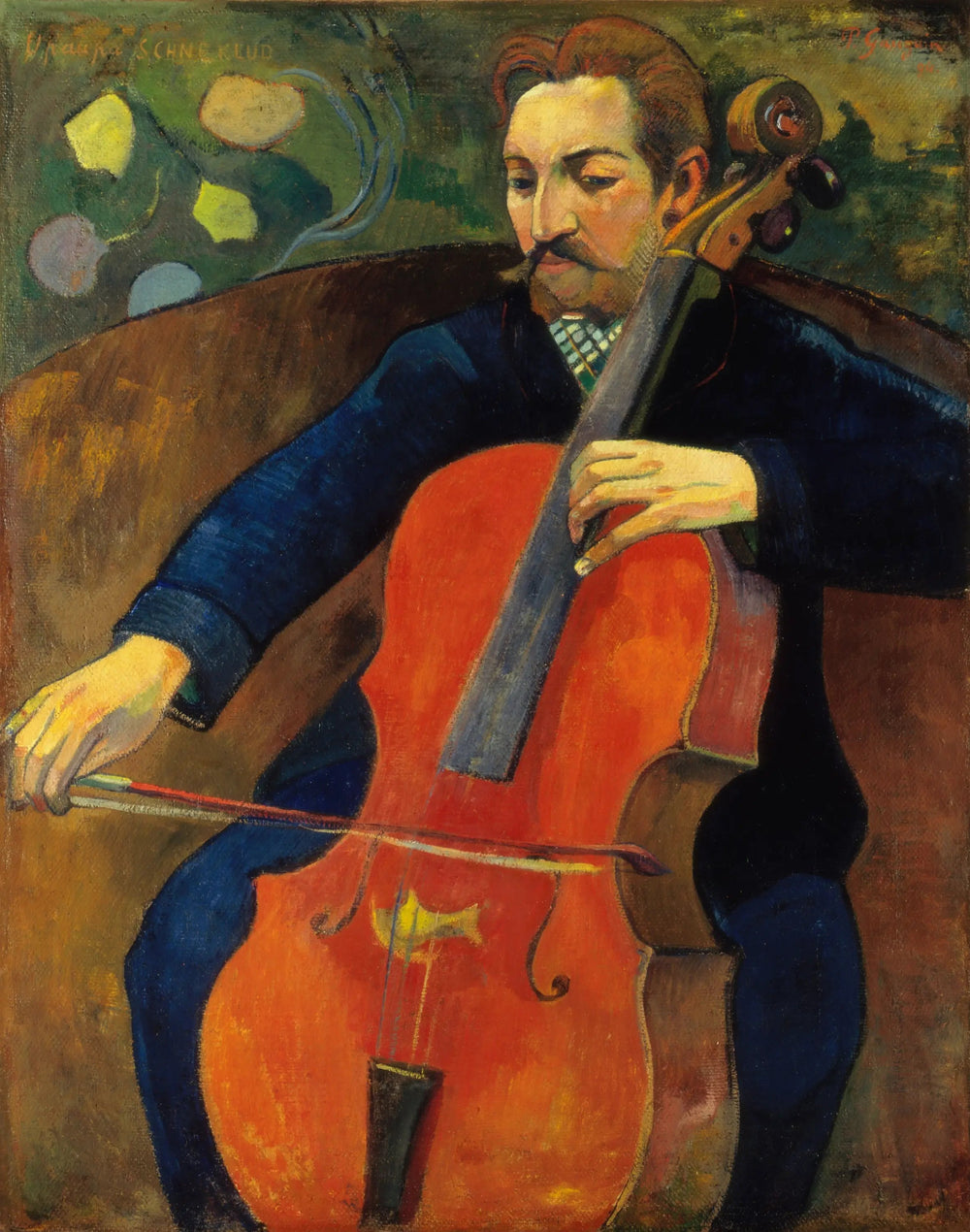 Le Voloncelliste - Paul Gauguin image 1 copie peinte à la main à l’huile
