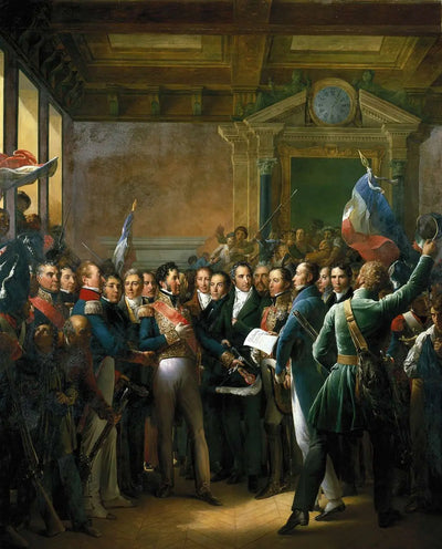 Lecture à l’Hôtel de Ville de Paris de la Déclaration des Députés et de la Proclamation du Duc d’Orléans lieutenant