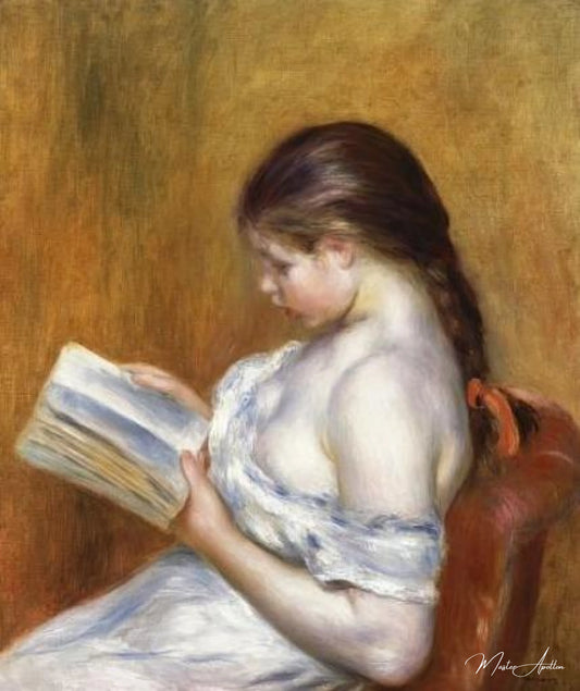 Lecture de Pierre-Auguste Renoir - Reproductions de tableaux et peintures haut de gamme