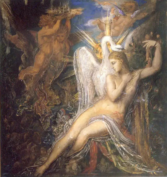 Léda - Gustave Moreau image 1 copie peinte à la main à l’huile