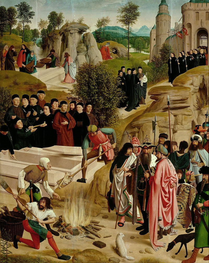 คำบรรยายของศิลาจารึกของนักบุญยอห์น บัปติสต์ - Geertgen tot Sint Jans