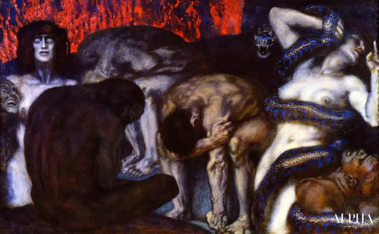 L’Enfer - Franz Von Stuck Reproductions de tableaux à la peinture à l’huile