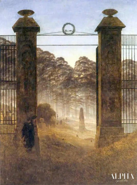 L'Entrée du cimetière - Caspar David Friedrich - Reproductions de tableaux et peintures haut de gamme