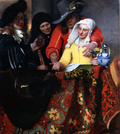 Reproduction du tableau « L'Entremetteuse - Johannes Vermeer » par Alpha Reproduction en peinture à l’huile