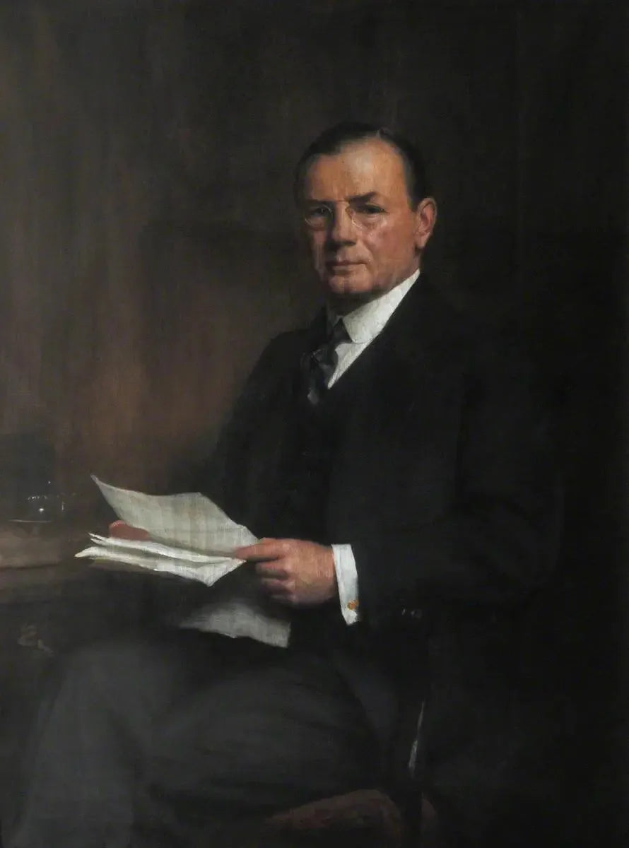 Leopold Charles Maurice Stennet Amery (1873–1955), CH, Exhibitioner (1892), Honorary Fellow (1946), Secrétaire d'État pour l'Inde (1940–1945) - Luke Fildes image 1 tableau peint à l’huile sur toile