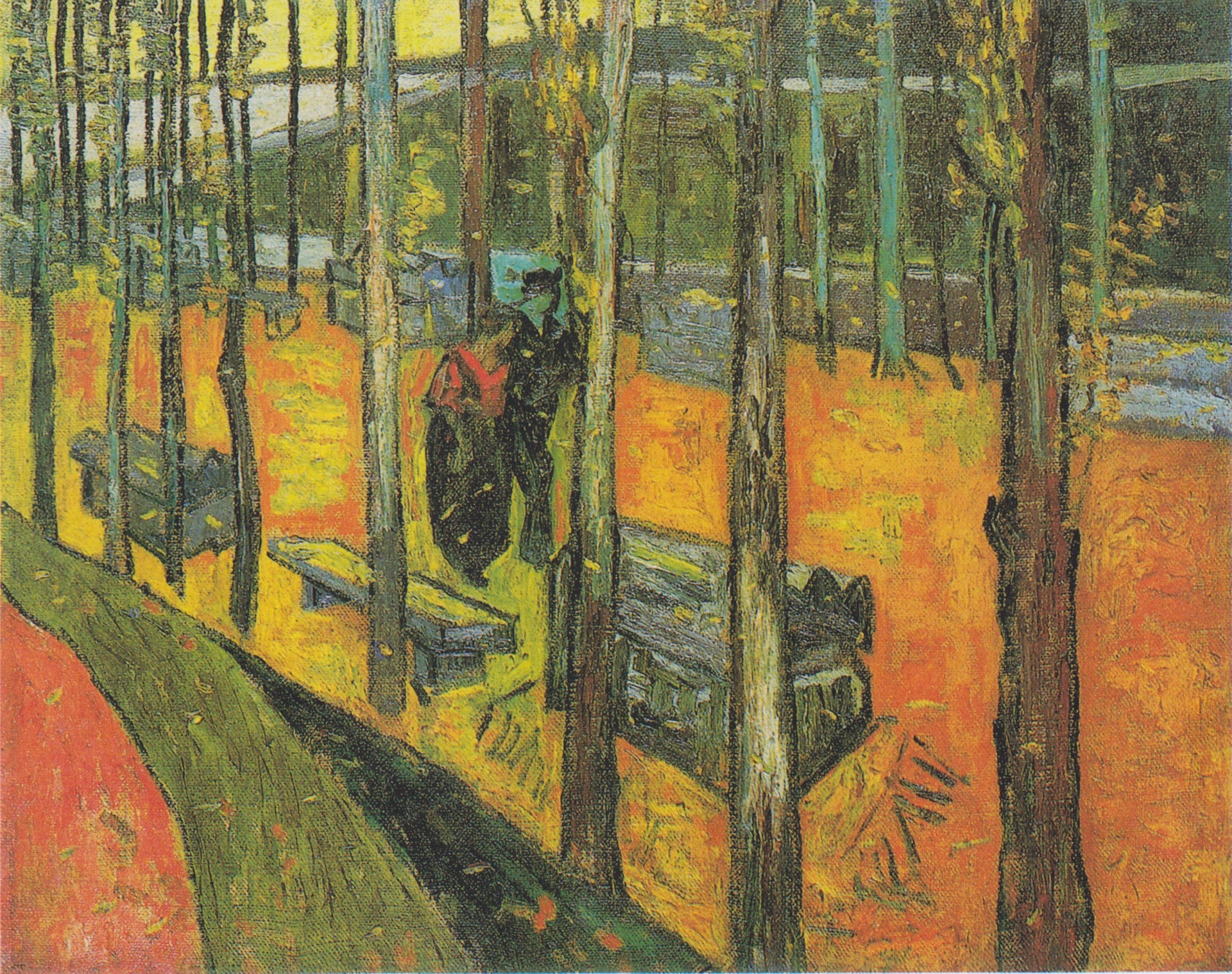 Les Alyscamps ou Chute des feuilles F487 de Vincent van Gogh, collection Niarchos