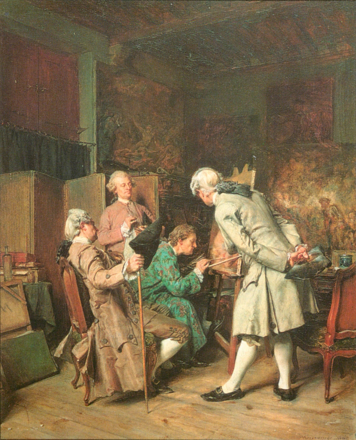 Les Amateurs de peinture - Ernest Meissonier image 1 reproduction de peinture à l’huile