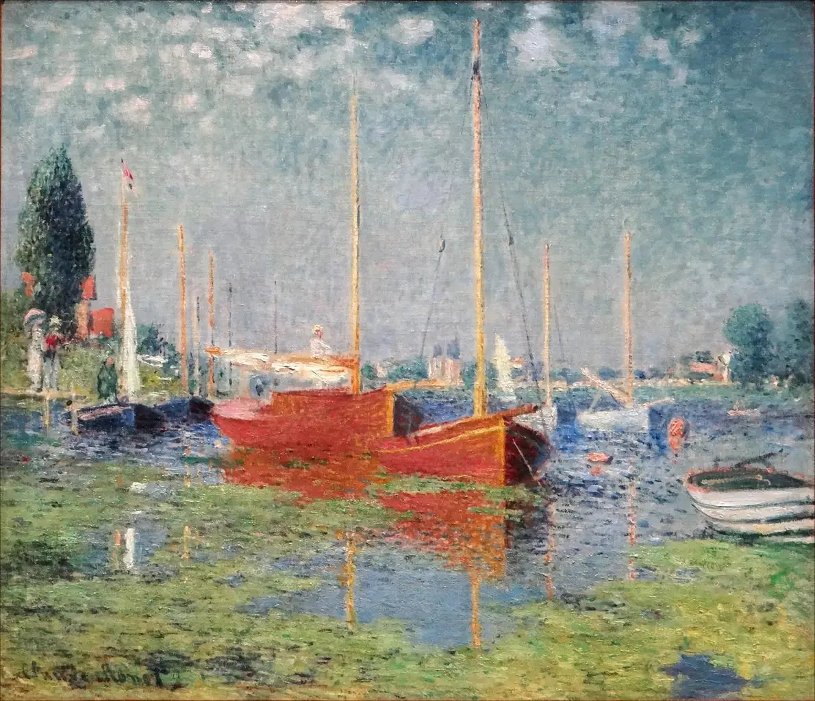 Les bateaux rouges, Argenteuil - Claude Monet image 1 reproduction d’œuvre d’art à l’huile